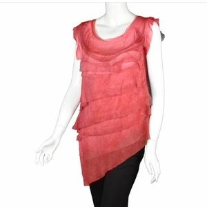 Tina Stephens washable silk ruffle blouse